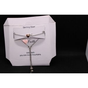 NEW STERLING SILVER DELICATE FAITH BRACELET